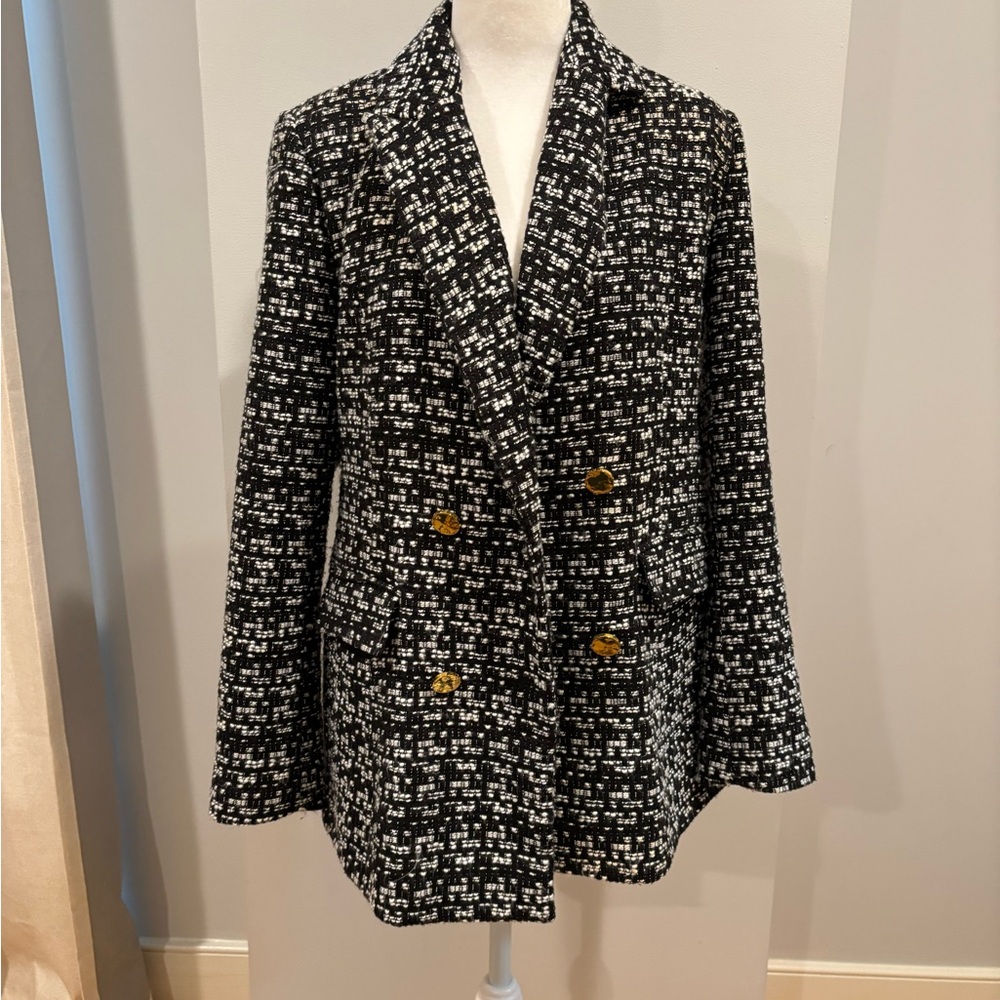 Black and White Tweed Jacket